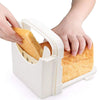 Bread Slicer Toast Cutting Adjustable Roast Loaf Slicer Cutter Foldable Compact Toast Slicing Machine Plastic Bread Slicer for Homemade Bread Foldable Kitchen Baking Tools, Upgrated 1pc