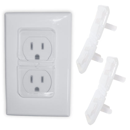 Clear Double Outlet Covers Baby Proofing (20 Pack, 40 Sockets) | Baby Proof Plug Covers for Electrical Outlets | Safe & Secure Baby Safety Products | Childproof Socket Covers Protect Toddlers & Babies