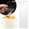 JOERSH 4pcs Acrylic Cake Scrapers Clear Cake Combs Icing Frosting Buttercream Cake Edge Smoother for Mousse Butter Cream Cake Decoration
