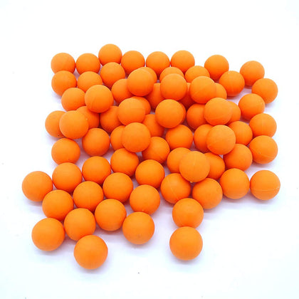 AOOHYEO Reusable 0.68 Caliber Paintballs - 100 New Re-Usable Rubber Training Elastic Balls Paint Balls