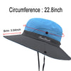 NPJY Ponytail Sun Hat Womens Men 3 Wide Brim UPF 50+ Fishing Beach Bucket Hats Grey