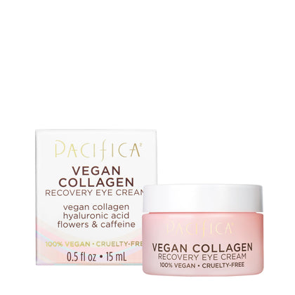 Pacifica Beauty, Vegan Collagen Overnight Recovery Eye & Face Cream, Hyaluronic Acid, Caffeine, Vitamin C & E, Hydrating & Moisturizing Skin Care for Aging and Dry Skin, 15ml - 0.5 fl oz