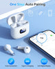 KTGEE Wireless Earbuds, Bluetooth 5.3 Headphones 40Hrs Playtime with Charging Case, IPX5 Waterproof Stereo in-Ear Earphones with Microphone for iPhone Android Cell Phone Sports Workout Gaming, White