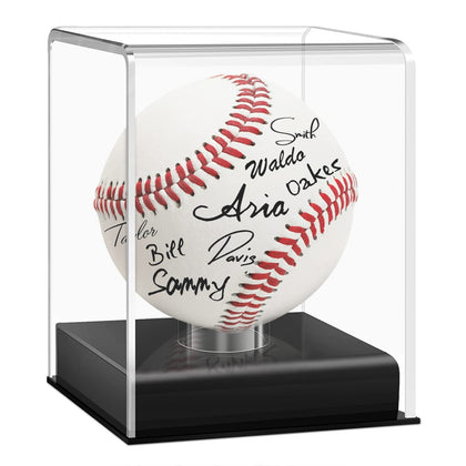 Baseball Display Case, Acrylic Baseball Case for Display, UV Protected Baseball Display Cube, Baseball Display Case for Memorabilia Baseball, Autographed Baseball Clear Display Case (1)