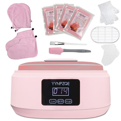 YYNPZQE Paraffin Wax Machine for Hand and Feet, 3500ml Paraffin Wax Warmer with 4 Pack Wax and Tools, Paraffin Hot Wax Spa Kit, Adjustable Temp Fast Melt Paraffin Bath for Smooth and Soft Skin