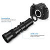 Lightdow 420-800mm f/8.3 Manual Zoom Telephoto Lens + T-Mount for Nikon D5500 D3300 D3200 D5300 D3400 D7200 D750 D3500 D7500 D500 D600 D700 D800 D810 D850 D3100 D5100 D5200 D7000 D7100 Camera Lenses