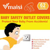 62 Pieces Outlet Covers ChildProof Plug Protector - Vmaisi Baby Proofing Electrical Safety Outlet Plugs