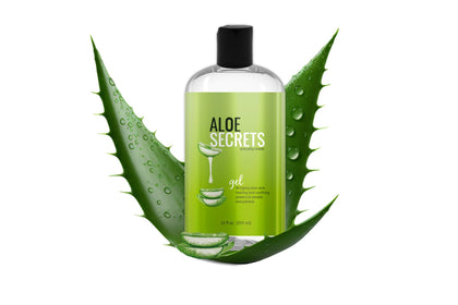 ALOE SECRETS 100% Pure Organic Aloe Vera Gel - 12oz - California Grown, Premium Quality - Vegan, Unscented - For Face, Skin, Hair, and Soothing Sunburn Relief. E-BOOK INCLUDED