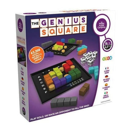 The Genius Square - Game of the Year Award Winner! 60000+ Solutions STEM Puzzle Game! Roll the Dice & Race Your Opponent to Fill The Grid by Using Different Shapes! Promotes Problem Solving Training