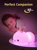 One Fire Night Light for Kids Bunny Cute Lamp,16 Colors Cute Night Light Kids Night Light,Rechargeable Baby Night Light Toddler Night Light for Bedroom,Kids Lamp Kawaii Room Decor Cute Gifts For Women