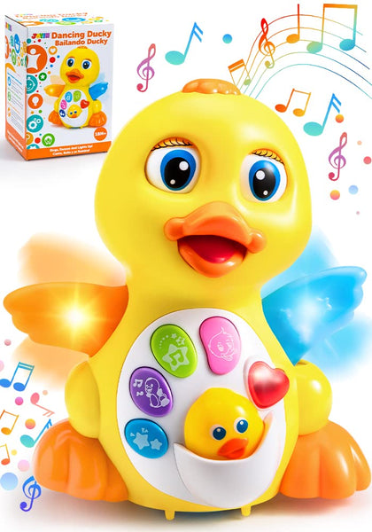 JOYIN Baby Musical Duck Toy, Dancing Walking Yellow Duck, Baby Toy w/Music and LED Lights, Infant Light Up Toys, Activity Center for Toddlers, Baby Learning Educational Toy - Kids Toy