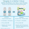 TruKid Bubble Podz Bubble Bath for Baby & Kids, NEA-Accepted for Eczema, Gentle Refreshing Colloidal Oatmeal Bath Bomb for Sensitive Skin, pH Balance 7 for Eye Sensitivity, Unscented (10 Podz)
