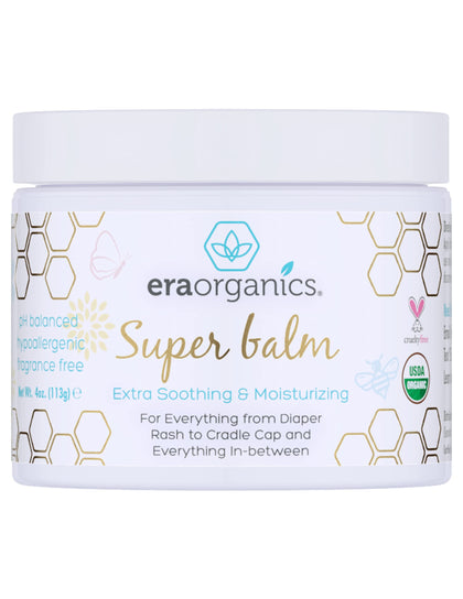 Era Organics Healing Ointment for Babies - USDA Certified Organic Natural Gentle Moisturizer for Sensitive Skin Prone to Baby Eczema, Cradle Cap (Infant Seborrheic Dermatitis), Rashes & Hives (4 oz.)