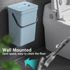 StoneSpace Under Sink Compost Bin Indoor Kitchen Sealed, 3.2 Gallon/12L Compost Bucket for Kitchen, Wall Mounted Small Trash Can with Lid?1 Pack Blue