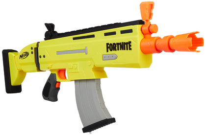 NERF Fortnite AR-L Elite Dart Blaster - Motorized Toy Blaster, 20 Official Fortnite Elite Darts, Flip Up Sights - for Youth, Teens, Adults, Brown