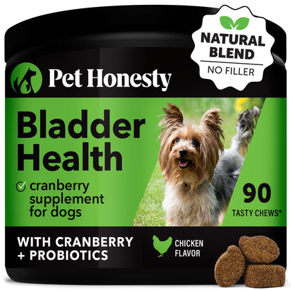 Pet Honesty Bladder Health Cranberry Supplement for Dogs - Kidney Support for Dogs, Dog UTI - Cranberry & D-Mannose to Help Support Dog Urinary Tract Health, Dog Urine & Dog Bladder Support (Chicken)