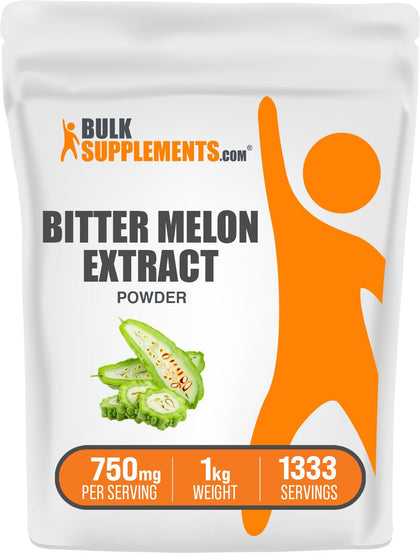 BULKSUPPLEMENTS.COM Bitter Melon Extract Powder - Bitter Melon Supplement - 750mg of Bitter Gourd Extract per Serving, Gluten Free - Bitter Melon Powder (1 Kilogram - 2.2 lbs)