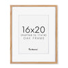 16x20 Picture Frame Matted to 11x14, Solid Oak Wood 16 x 20 Picture Frame for Wall, Minimalist Thin Wood Post Frame 16