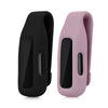 kwmobile 2X Clip Holders Compatible with Fitbit Inspire 3 / Inspire 2 / Ace 3 - Clip-On Holder Replacement Set - Black/Lavender