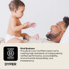 DYPER Viscose from Bamboo Baby Diapers Size 1 | Honest Ingredients | Cloth Alternative | Day & Overnight | Made with Plant-Based* Materials | Hypoallergenic for Sensitive Newborn Skin, Unscented