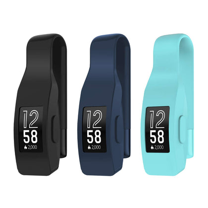 EEweca 3-Pack Clip for Fitbit Inspire or Inspire HR Holder Accessory, Black + Midnight Blue + Teal (not for Inspire 2)