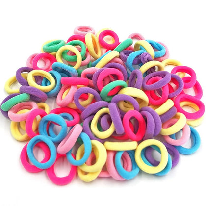 400 Pcs Baby Hair Ties for Toddler Girls, Elastic Hair Bands Cute Candy Color Cotton Small Seamless Hair Accessories Ponytail Holders for Kids Teens Women