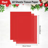 NEBURORA Red Tissue Paper for Gift Bags 60 Sheets Wrapping Tissue Paper Bulk 14 X 20 Inch Christmas Red Packaging Paper for Gift Wrap Filler Flower Art Crafts DIY Birthday Wedding Valentines