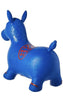 AppleRound Horse Bouncer with Hand Pump, Inflatable Space Hopper, Ride-on Bouncy Horse (Blue)