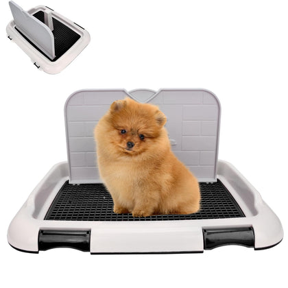 Indoor Dog Potties, Dog Potty Training Tray with Wall, Reusable Porch Potty for Dogs, Suitable Cat Potty Fence, Small Dogs Such as Teddy, Pomeranian and Bixiong