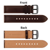Tobfit Quick Release Leather Watch Band for Men and Women, Crazy Horse Oiled Vintage Leather Watch Strap 20mm 22mm Replacement Watchband, Oil Retro Brown