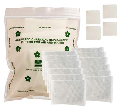 Green Piece - 12 Pack - Overstuffed - All-Natural Baby Diaper Pail Deodorizer | Activated Charcoal Air Purifier Compatible with Diaper Pails, Shoe Closets, Trash Cans, Pets - Made in The USA