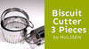 HULISEN Biscuit Cutter Set (3 Pieces/Set), Round Cookies Cutter with Handle, Professional Baking Dough Tools (Wave)