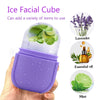 Ice Roller for Face and Eye, Ice Face Roller,Facial Beauty Ice Roller Skin Care Tools, Ice Facial Cube, Gua Sha Face Massage, Silicone Ice Mold for Face Beauty (Purple)