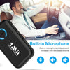 1Mii Bluetooth 5.0 Music Receiver for Car/Home Stereo, Aux Bluetooth Adapter for Car with Volume Control Supports Hands Free Calls, 16H Battery Life