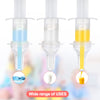 3 Pieces Baby Oral Feeding Syringe Baby Feeder Dispenser Syringe Dropper Feeder Infant Feeding Utensils with Nipple Pacifier for Feeding Medicine Water Juice Suitable for Infants Newborns (White)