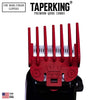 Taper King Hair Clipper Guide Comb Guard Set - Fool Proof Tapers & Fades at Home! Ruby (#1 to #3) - Compatible with Wahl/Conair Clippers!
