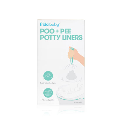 Frida Baby Poo + Pee Potty Liners | Leak-Proof, Super-Absorbent Liners Fits Most Potty Chairs for Easy Cleanup