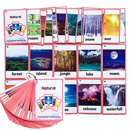Richardy 23PCS/Set Natural Kids Gifts English Flash Cards Pocket Card Educational Learning Baby Toys for Children Pre-Kindergarten
