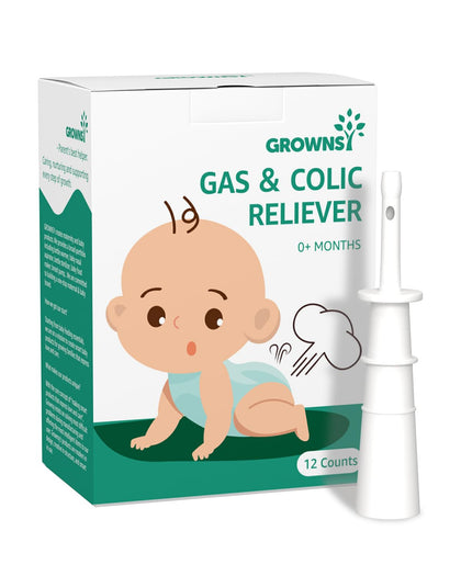 GROWNSY Gas and Colic Reliever for Babies, 12pcs Natural Baby Colic and Gas Relief, Colic Relief for Newborns, Infant Gas Colic Relievers
