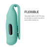 kwmobile 2X Clip Holders Compatible with Fitbit Inspire 3 / Inspire 2 / Ace 3 - Clip-On Holder Replacement Set - Black/Mint
