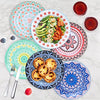 Farielyn-X 6 Pack Porcelain Dinner Plates - 10.5 Inch Diameter - Pizza Pasta Serving Plates Dessert Dishes - Microwave, Oven, and Dishwasher Safe, Scratch Resistant - Set of 6