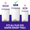 COMFICOVE Refills Compatible with DEKOR PLUS Diaper Pails | 8 Pack | Extra Thick Diaper Pail Refill Liners | Fresh Powder Scent | Easy to Replace and Dispose of Diaper Bag | Odorless Baby Diapers Disposal