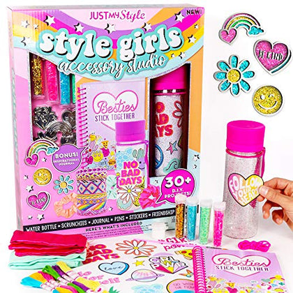Just My Style Girls Accessory Set by Horizon Group USA,Create Your Own Scrunchies, Bracelets & Pins.Decorate Your Water Bottle Using VSCO Stickers,Decorate & Organize Your Planner & More