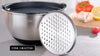 Wildone Mixing Bowls Set of 5, Stainless Steel Nesting Bowls with Lids, 3 Grater Attachments, Measurement Marks & Non-Slip Bottoms, Size 5, 3, 2, 1.5, 0.63 QT, Great for Mixing & Serving