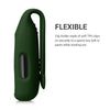 kwmobile 2X Clip Holders Compatible with Fitbit Inspire 3 / Inspire 2 / Ace 3 - Clip-On Holder Replacement Set - Black/Dark Green