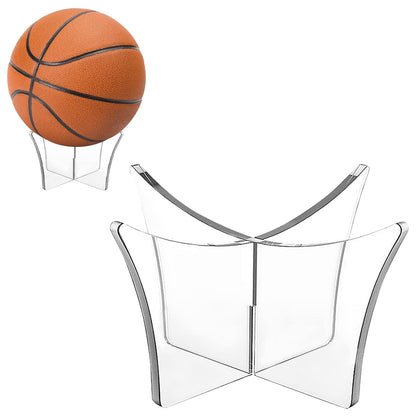 2 PCS Sports Ball Holder, Star Autograph Ball Memorabilia Storage Rack, Clear Acrylic Ball Display Stand for Football, Basketball, Soccer Ball, Volleyball, Rugby Ball