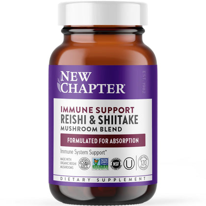 New Chapter Immune Support LifeShield Immune Support with Organic Reishi Mushroom Vegan + Non-GMO Ingredients - 120 Count (Pack of 1)
