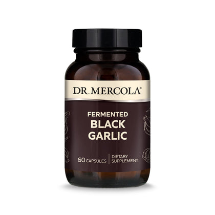 Dr. Mercola Fermented Black Garlic, 30 Servings (60 Capsules), Dietary Supplement, Supports Immune and Blood Pressure Health, Non GMO