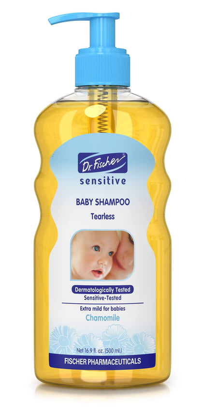 Dr. Fischer Newborn & Baby Essentials Shampoo. Tear-Free, Hypoallergenic, Gentle Hair & Scalp Natural Chamomile and Vitamin B5.16.9Oz