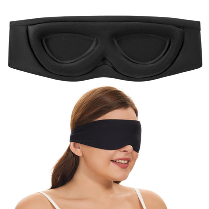 Stylish Sleep Eye Mask for All Sleeping Positions, 3D Contoured Cups, ALASKA BEAR 100% Blackout Cover, Cool and Comfort Concave Padding, Machine Washable